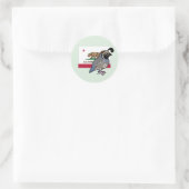 Sticker Rond State Birdorable : Quail de Californie (Sac)