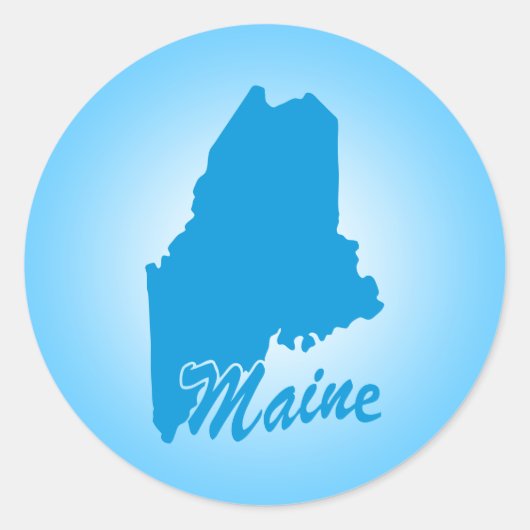 Sticker rond State Maine Classic (Devant)