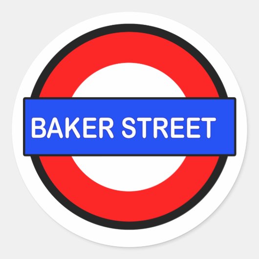 Sticker Rond Station de métro Baker Street (Devant)
