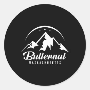Sticker Rond Station de ski Butternut Machusetts Skiing Snowboa