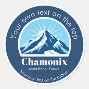 Sticker Rond Station de ski Chamonix Mont Blanc France