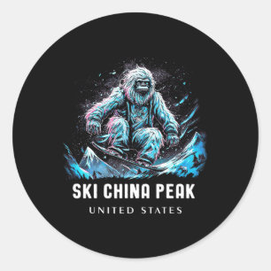 Sticker Rond Station de ski China Peak États-Unis Ski Ski alpin