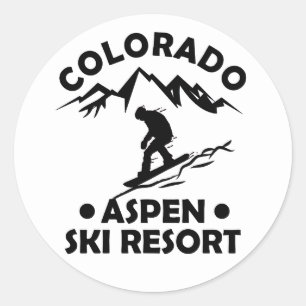 Sticker Rond Station de ski d'Aspen Colorado