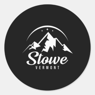 Sticker Rond Station de ski de Stowe Vermont Ski Snowboard