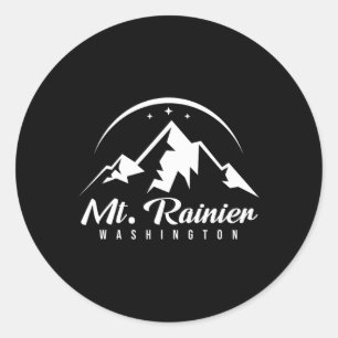 Sticker Rond Station de ski Mount Rainier Washington Ski Snowbo