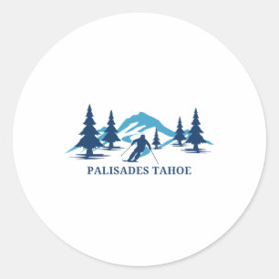 Sticker Rond Station de ski Palisades Tahoe Californie Ski Skie