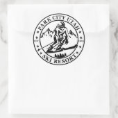 Sticker Rond Station de ski Park city Utah (Sac)