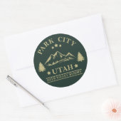 Sticker Rond Station de ski Park city Utah (Enveloppe)