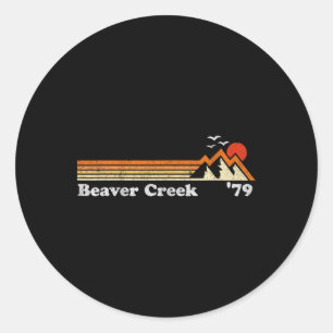 Sticker Rond Station de ski rétro Beaver Creek Colorado Snowboa