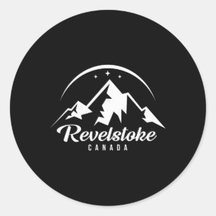 Sticker Rond Station de ski Revelstoke Canada Ski Snowboard