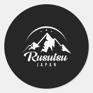 Sticker Rond Station de ski Rusutsu Japon Ski Snowboard