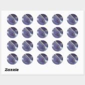 Sticker Rond Station spatiale orbitale de science-fiction vinta (Feuille)