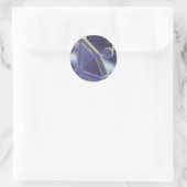 Sticker Rond Station spatiale orbitale de science-fiction vinta (Sac)