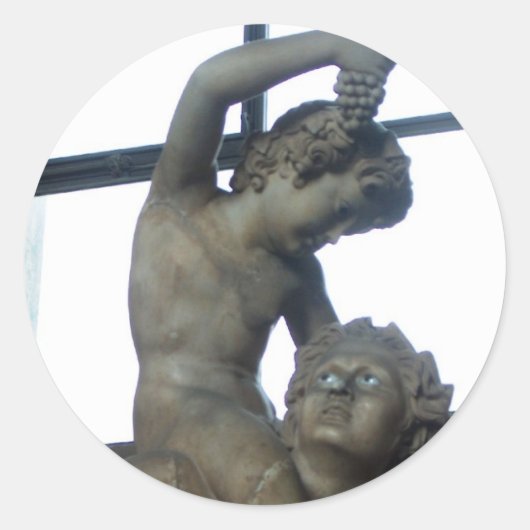Sticker Rond Statue Bacchus au Vatican (Devant)