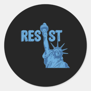 Sticker Rond Statue De La Liberté Résiste Graphique #Résister A