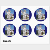 Sticker Rond Statue de l'ange (Feuille)