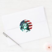 Sticker Rond Statue de Liberty (Enveloppe)