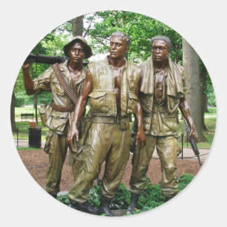 Sticker Rond Statue des trois militaires | Vietnam War Vets