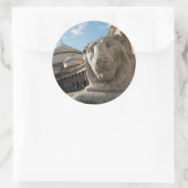 Sticker Rond Statue sur le front de San Francesco di Paola (Sac)