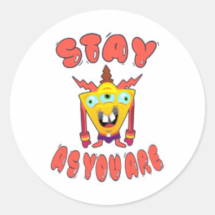 Sticker Rond Stay as