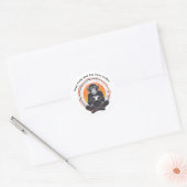 Sticker Rond Stay Calm and Sip Your Coffee Design (Enveloppe)