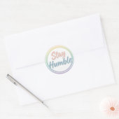 Sticker Rond Stay Humble Pastel Quote Circle design  (Enveloppe)