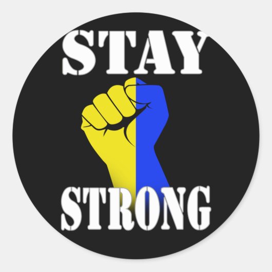 Sticker Rond Stay Strong (Devant)