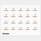 Sticker Rond Steak amusant (Feuille)