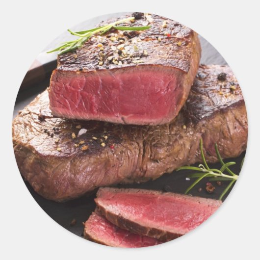 Sticker Rond steak de beef (Devant)