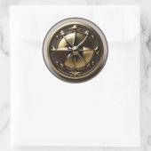 Sticker Rond Steam Punk Steampunk #1 Compass (Sac)