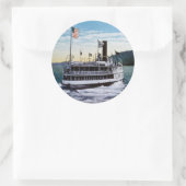 Sticker Rond Steamer "Horicon", Lac George, New York (Sac)