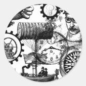 Sticker Rond steampunk (Devant)