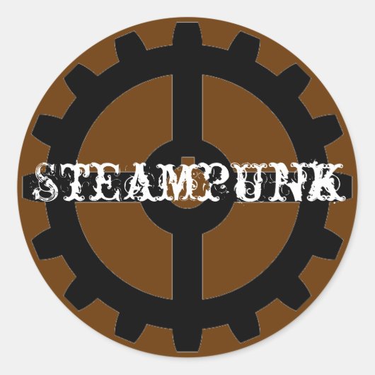 Sticker Rond Steampunk (Devant)