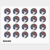 Sticker rond Steampunk 09 (Feuille)