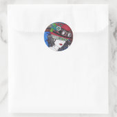 Sticker rond Steampunk 09 (Sac)
