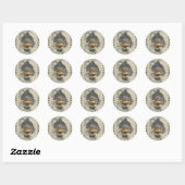 Sticker Rond Steampunk Dirigible Balloon (Feuille)