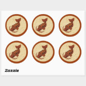 Sticker Rond Steampunk Koi (Feuille)