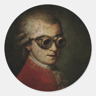 Sticker Rond Steampunk Mozart