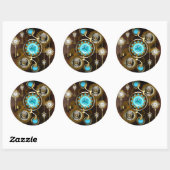 Sticker Rond Steampunk Rusty Background (Feuille)