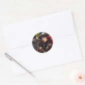 Sticker Rond Steampunk Victorian Lady Dark Rider (Enveloppe)