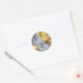 Sticker Rond Steampunk & Yellow Roses (Enveloppe)