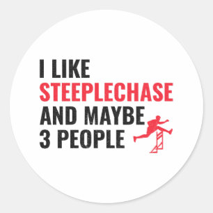 Sticker Rond Steeplechase Race Steeplechaser Track and Field