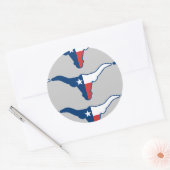 Sticker Rond Steer du Texas (Enveloppe)