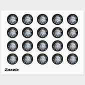 Sticker Rond STÉLLAR LUMENS Crypto Blockchain BULLRUN, XLM (Feuille)