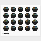 Sticker Rond STEM Science Technologie Génie Mathématiques Ensei (Feuille)