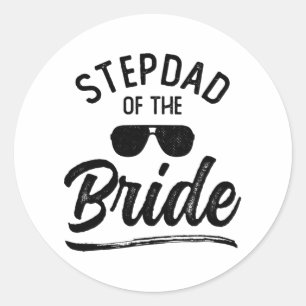 Sticker Rond Stepdad De La Mariée À La Fête De Mariage Correspo