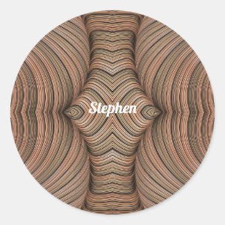 Sticker Rond STEPHEN ~ Jolies nuances de fractal Brown ~