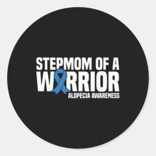Sticker Rond Stepmère d'un guerrier Blue Ribbon Alopecia Lauréa