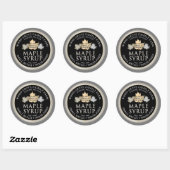 Sticker Rond Sterling Label Small Batch Maple Syrup Gold Leaf (Feuille)