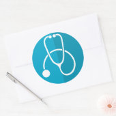 Sticker Rond Stethoscope (Enveloppe)